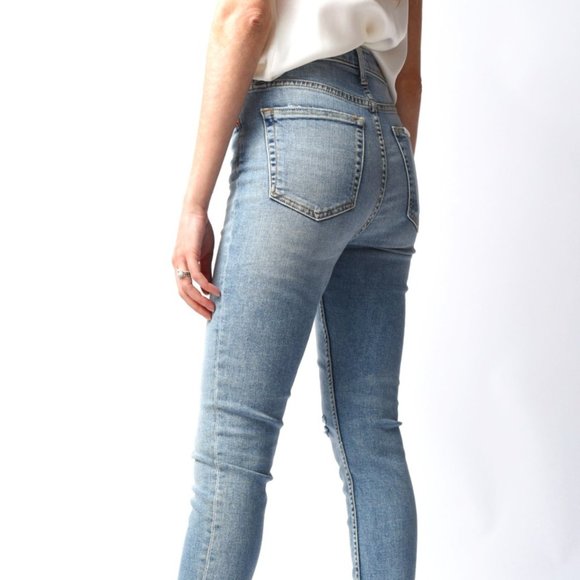 GRLFRND Kendall Skinny Jeans in Say You Will Blue - Picture 3 of 7